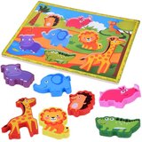  Drvene puzzle safari životinje 7kom | shoptok.hr