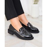 Resti Lacquered black moccasins with quilted nose Kusanna | Shoptok.si