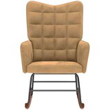  Stolica za ljuljanje smeđa baršunasta | shoptok.hr