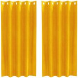  Zastore za zamračivanje s očicama 2 kom Mustard žuto baršun | shoptok.hr