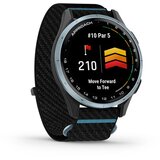 Garmin golf GPS sat za juniore Approach J1, plavi aluminijski okvir, remen crne/azurne boje | shoptok.hr