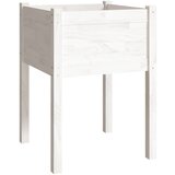  Vrtne sadilice 2 kom bijele 50 x 50 x 70 cm od masivne borovine | Eponuda.com