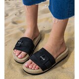 D/CEO Black platform flip-flops with decorative buckle Lunda Cene