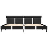  Okvir za krevet od umjetne kože s LED svjetlom sivi 180x200 cm | Eponuda.com
