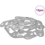  Vješalica s rupom 12 pcs Srebrno 45 x 16 x 3.5 mm Željezo | shoptok.hr