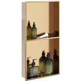 The Living Store Niša za tuš kabino brušeno zlato 32x62x9 cm nerjaveče jeklo - Niša Za Tuš Kabino, (21487587) Cene