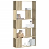  Regal za knjige s 5 razina boja hrasta 80,5x23,5x162,5cm drveni | shoptok.hr