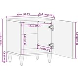 vidaXL Noćni ormarići 2 kom 40x33,5x46 cm Puno drvo Mango | shoptok.hr
