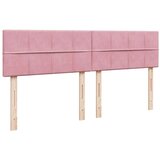 Krevet s oprugama i madracem ružičasti 200x200 cm baršunasti | shoptok.hr