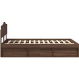  Konstrukcija postelje z vzglavjem Rjav hrast 120 x 200 cm, (5000102333) | Shoptok.si