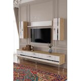 Hanah home TV komoda Ilay, hrast Sapphire / bela / srebrna | Eponuda.com