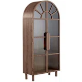 Vitrina u dekoru oraha u tamnoj prirodnoj boji 90x195x40 cm Sandor –