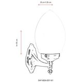 Opviq Vanjska zidna lampa BAP-68204-BSY-M1, 35 cm, E27, 40W, IP65, Crna | Eponuda.ba