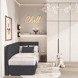 Ghado Tamno plavi kutni dječji krevet s prostorom za odlaganje s madracem 90x200 cm Snugi - | shoptok.hr