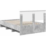  Krevetna konstrukcija s uzglavljem Betonski sivi 120 x 123 cm | shoptok.hr