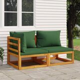 vidaXL 2-dijelni set vrtnih sofa s jastucima masivno bagremovo drvo Cijene