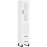 vidaXL Visoka omara bela 34,5x34x180 cm inženirski les, (20818794) | Shoptok.si