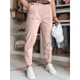 DStreet Spodnei damskie chinosy z paskiem RELCIX różowe | Shoptok.si