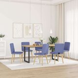  Blagovaonske stolice od tkanine 6 kom traper-plava | shoptok.hr