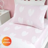 Catherine Lansfield Flanelska dječja plahta za krevet za jednu osobu 90x190 cm Hearts – | shoptok.hr