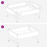 Feeder za ptice Srebrno 80 x 28 x 13.5 cm Cinkani čelik | shoptok.hr
