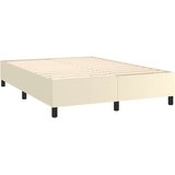 Box spring postelja z vzmetnico LED krem 140x190cm umetno usnje, (20899894) | Shoptok.si