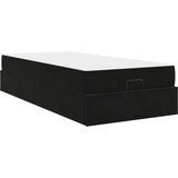 vidaXL Posteljni okvir z vzmetnico z vzmetnico 2 pcs Črna Žamet, (5000127289) | Shoptok.si