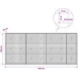  Gabion s žicom debljine 3,5 mm i mrežom 5x5 cm 350x20x150 cm | shoptok.hr