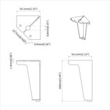 Noge namještaja 2 pcs Crna 54,1 x 54,1 x 100 mm Željezo | shoptok.hr