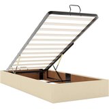 vidaXL otomanski okvir kreveta s madracima krem 200x200cm od tkanine | shoptok.hr