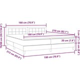  Box spring postelja z vzmetnico roza 180x210 cm žamet, (21792098) | Shoptok.si