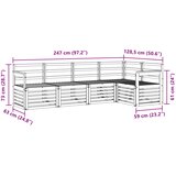  Set vanjskih sofa 5 pcs Bijela 247 x 128,5 x 73 cm | shoptok.hr