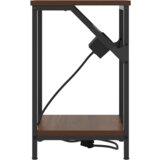 vidaXL Nočne omarice 2 pcs Rjavi hrast 38 x 30 x 48 cm Konstruiran les | Shoptok.si