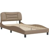  Okvir kreveta s LED svjetlom cappuccino 100x200 cm umjetna koža | shoptok.hr