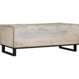 VidaXL Stolić za kavu s policom s pohranom s vratima Bijela, Crna 100 x 50 x 40 cm VidaXL Stolić za kavu s policom s pohranom s vratima Bijela, Crna 100 x 50 x 40 cm Slike
