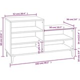  za cipele crni 102 x 36 x 60 cm od konstruiranog drva | shoptok.hr