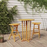 vidaXL zložljiva barska miza 90x65x105 cm trdna tikovina | Shoptok.si