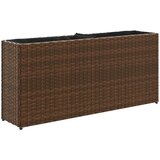  Vrtna sadilica s 2 posude smeđa 90 x 20 x 40 cm od poliratana | shoptok.hr