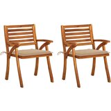 Maison Chic Vrtni Jedilni stoli - Vzorci stoli z blazinami 2 kosa trden akacijev les A2031, (21879042) | Shoptok.si