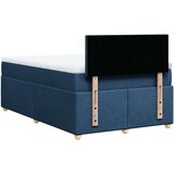 vidaXL Box spring postelja z vzmetnico moder 120x200 cm blago, (21273522) | Shoptok.si