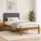 Krevetni okvir s tapiciranim uzglavljem Prirodna i svjetlosiva - Prirodna i svjetlosiva 75 x 190 cm | shoptok.hr