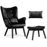 Sofotel Norse stolica s naslonom i osloncem za noge, crna | shoptok.hr