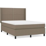  Box spring postelja z vzmetnico taupe 140x190 cm blago, (20791981) | Shoptok.si