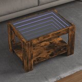 vidaXL Stolić za kavu LED boja hrasta 73x53x45 cm konstruirano drvo | shoptok.hr