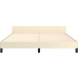 Okvir za krevet s uzglavljem krem 160x200 cm od umjetne kože - Krema 160 x 200 cm gumbi | shoptok.hr