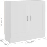 Ormarić za knjige bijeli 82,5 x 30,5 x 80 cm konstruirano drvo | Eponuda.ba