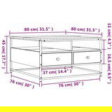  Stolić za kavu boja sivog hrasta 80x80x45 cm konstruirano drvo | shoptok.hr