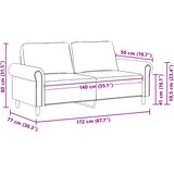  Dvosjed crvena boja vina 140 cm baršunasti | shoptok.hr