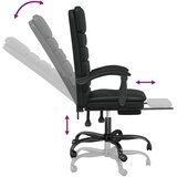  Masažni uredski naslonjač od umjetne kože crni | shoptok.hr