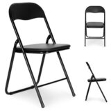 ModernHome Set od 6 sklopivih stolica black eco-leather | ePonuda.com